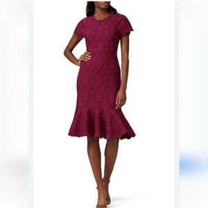 Shoshanna Burgundy Lace Dress